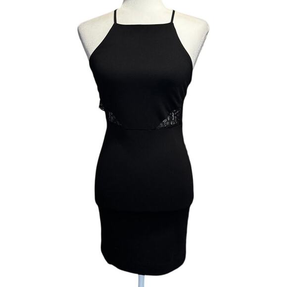 ALLSAINTS Dresses & Skirts - AllSaints Little Black Dress Lace-Back Halter, Size S Party Evening